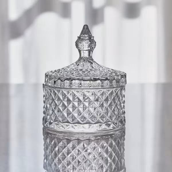 Crystal Glass Candy Jar 10.5×12.5cmn