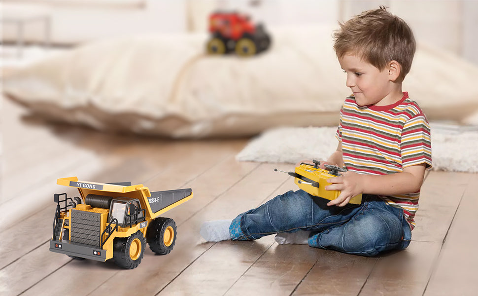 Children Remote Control Car Toys For Boys RC Constructionl Excavator Dump Truck Bulldozer Electric Car Kids Toys Christmas Gifts