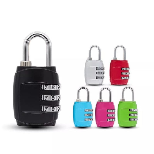 3 Dial Digit Password Lock, Combination Suitcase Luggage Metal Code, Password Locks Padlock Travel Safe Anti-Theft