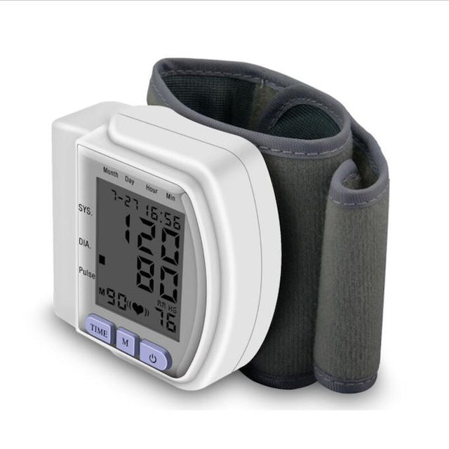 Wrist Digital Blood Pressure Machine, Portable Wrist Blood Pressure Monitor, Automatic Health Monitor with WHO Warning Message