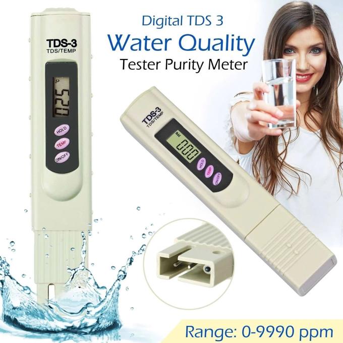 Water Quality Tester Digital TDS Meter Set TDS-3 Purity Tester Premium Handheld Pen 0-9990 ppm Measuring Range