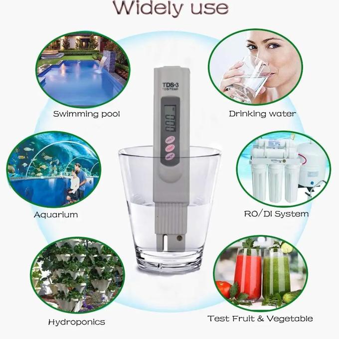 Water Quality Tester Digital TDS Meter Set TDS-3 Purity Tester Premium Handheld Pen 0-9990 ppm Measuring Range