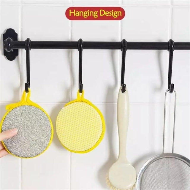 5Pcs Double Side Dishwashing Sponge, Dishwashing Scrub and Sponge, Dish Wash Sponges for Kitchen, Household Cleaning Kitchen Tools