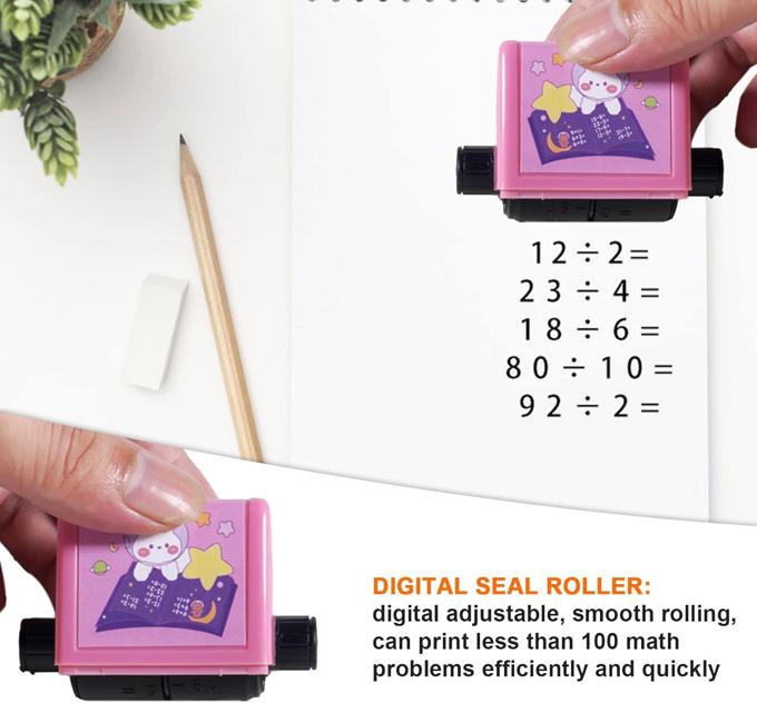 Division - Roller Digital Learning Stamp Dividing Scroll Scooter Learning 1-100 Educational Roll Practice Tool for Teacher, Home School