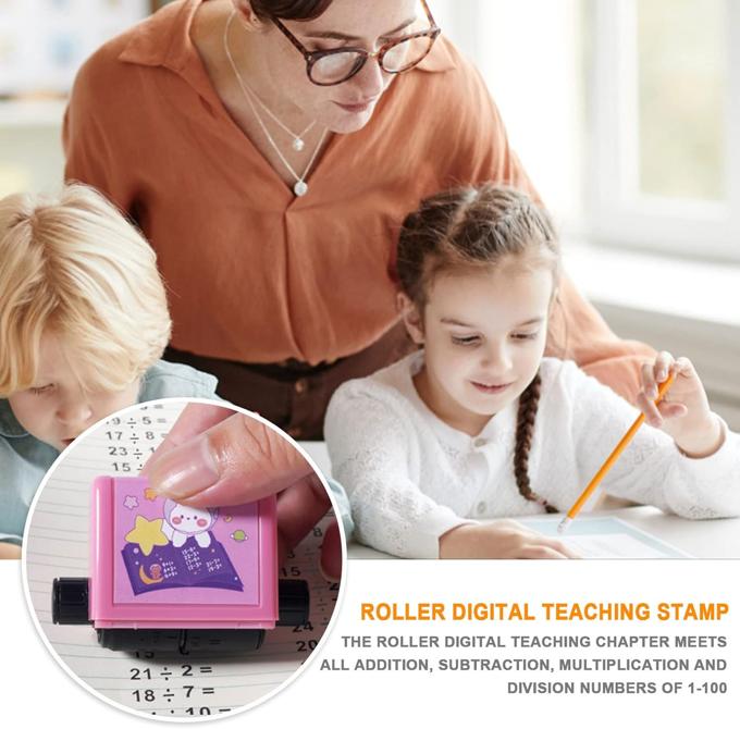 Division - Roller Digital Learning Stamp Dividing Scroll Scooter Learning 1-100 Educational Roll Practice Tool for Teacher, Home School