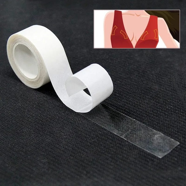 Double Sided Body Tape, Self-Adhesive Bra Clothes Tape, Dress Shirt Secret Sticker, Clear Lingerie Tape Invisible Chest Patch