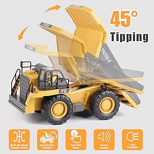 Children Remote Control Car Toys For Boys RC Constructionl Excavator Dump Truck Bulldozer Electric Car Kids Toys Christmas Gifts