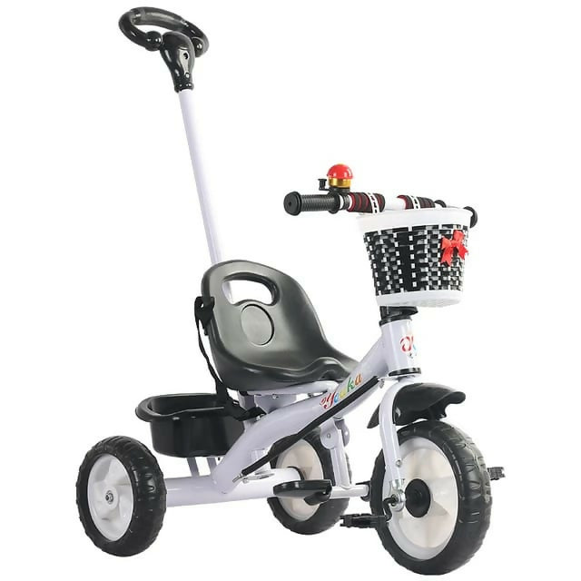 Tricycle with push handle