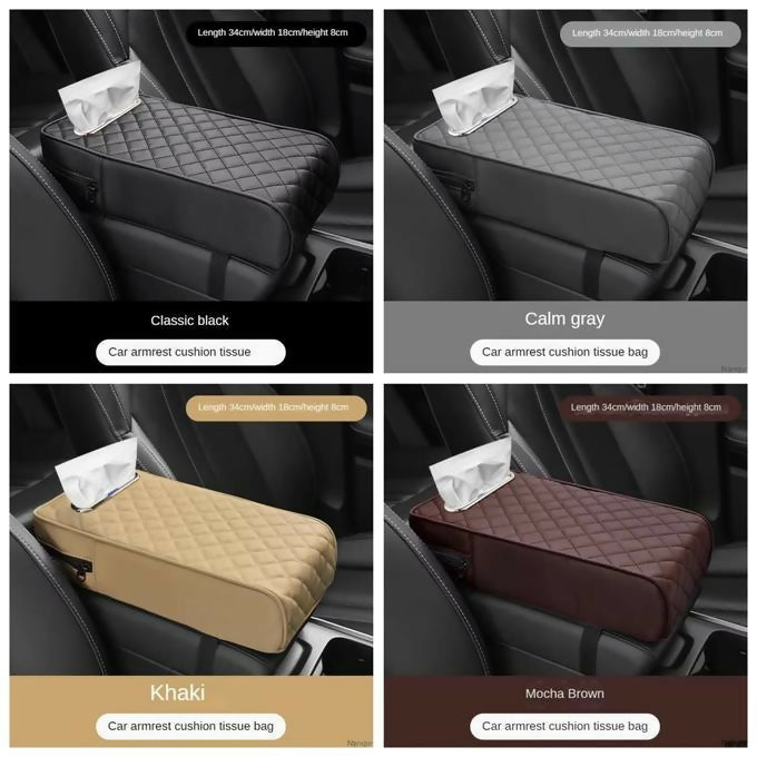 Universal Car Armrest Pad with side storage