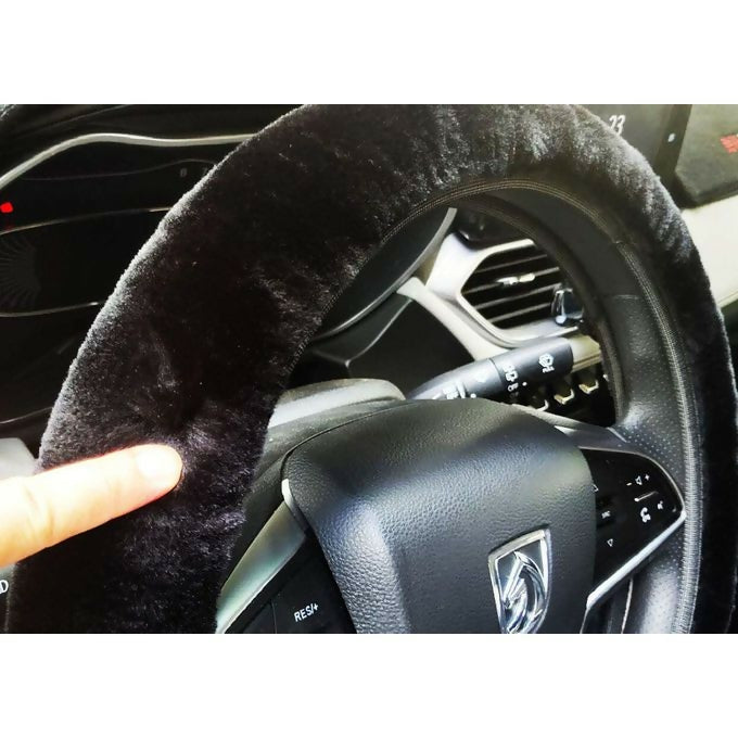 3Pcs Plush Steering Wheel + Handbrake + Gear Cover