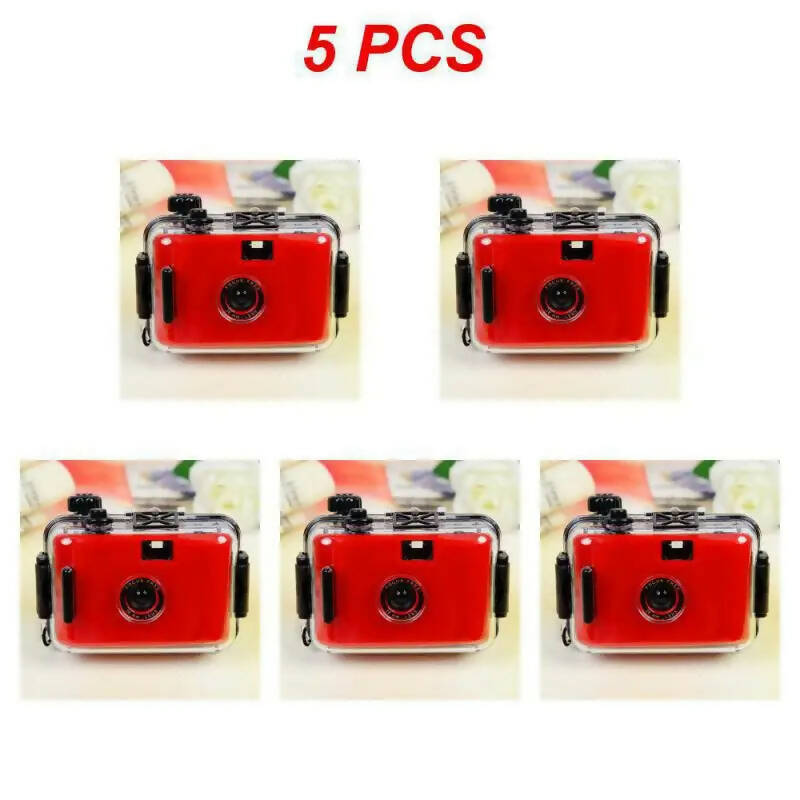 2/5PCS Waterproof Camera Compact Size Waterproof Captures Memories User-friendly Durable Retro Waterproof Camera Retro Camera