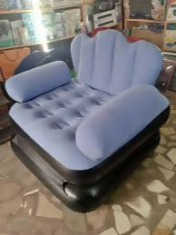 5 in 1 inflatable Couch lazy Sofa bed with L-shaped armrest / 1 Seater Sofa pull out bed (With electric pump)