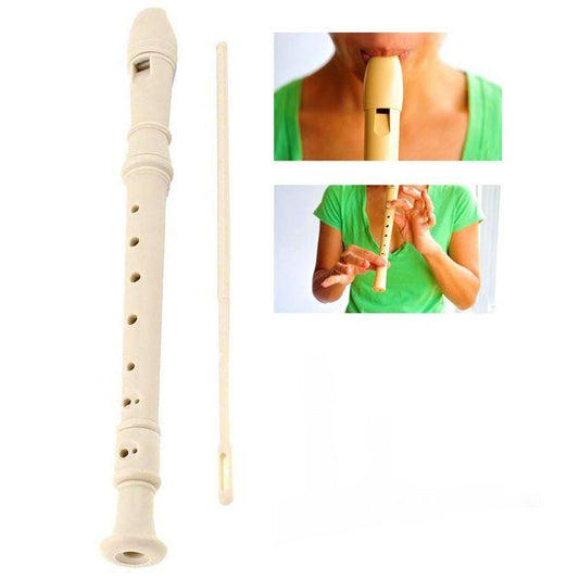 Pro Woodnote Ivory Color 8 Holes Soprano Recorder Flute, Soprano Descant Recorder, Musical Instrument