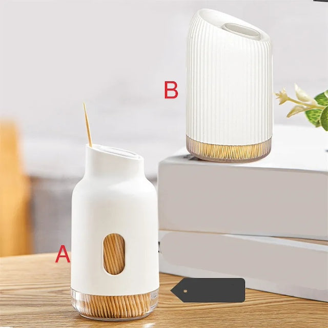 Elegant Toothpick Holder, Portable Toothpick Bucket, Plastic Toothpick Dispensers - Comes With Free Toothpicks