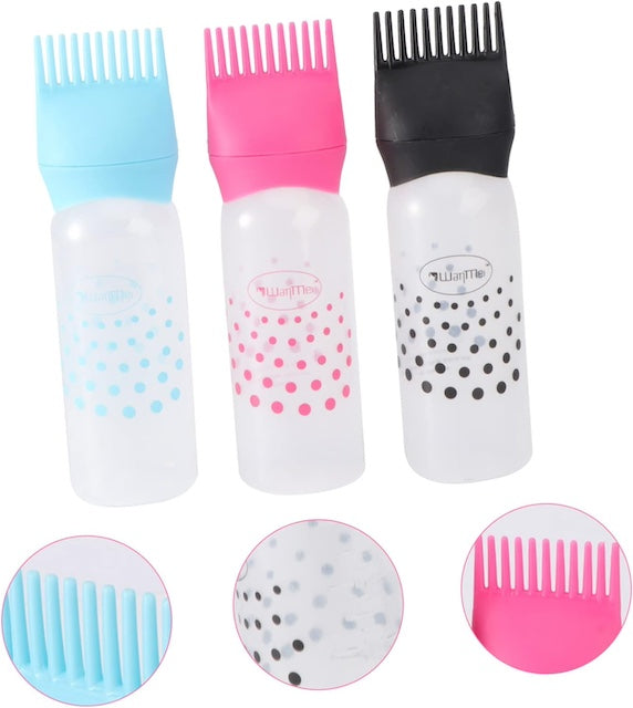 50oz Empty Hair Dye Applicator Brush Bottle, Oil Applicator Comb Bottle, Salon shampoo Dispensing Brush and Styling Tool