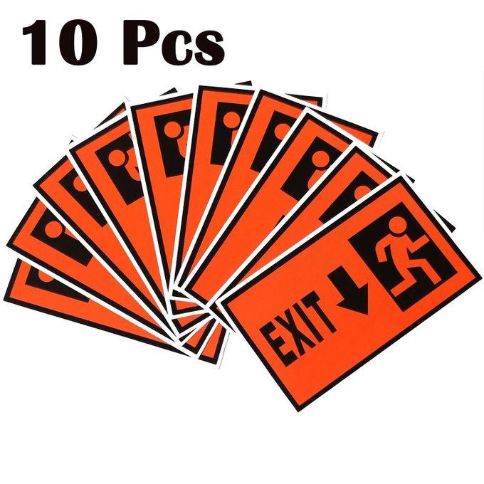 FRAGILE Warning Stickers For Safe Shipping Packing, EXIT and ENTRY Signs Sticker, NO SMOKING Warning Sign Stickers - 10 pcs