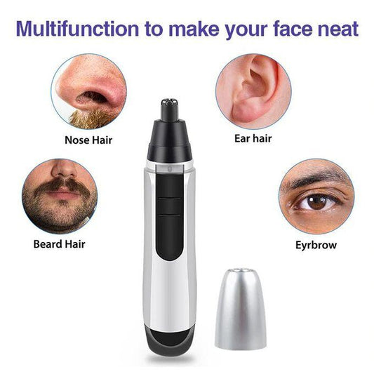 Fashion Face Hair Nose Ear Eyebrow Removal Trimmer Shaver Clipper - White