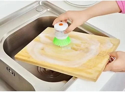 Dish Washing Brush With Soap Dispenser