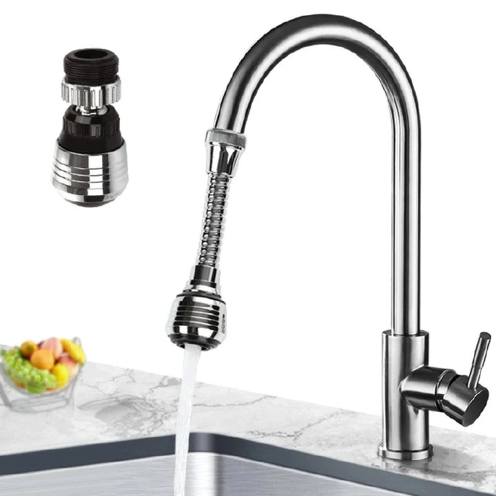 360-Degree Swivel Faucet Extender: Water Saving Nozzle Filter for Kitchen Sink