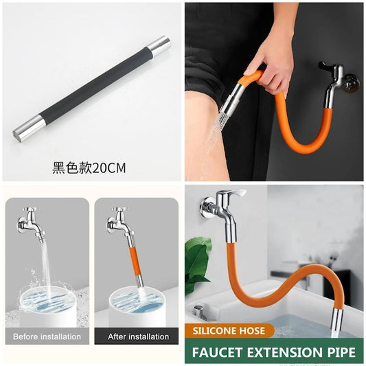 Flexibe Tap Extension Hose Faucet, Universal Foaming Extension Tube, 360° Free Bending Faucet for Kitchen Sink