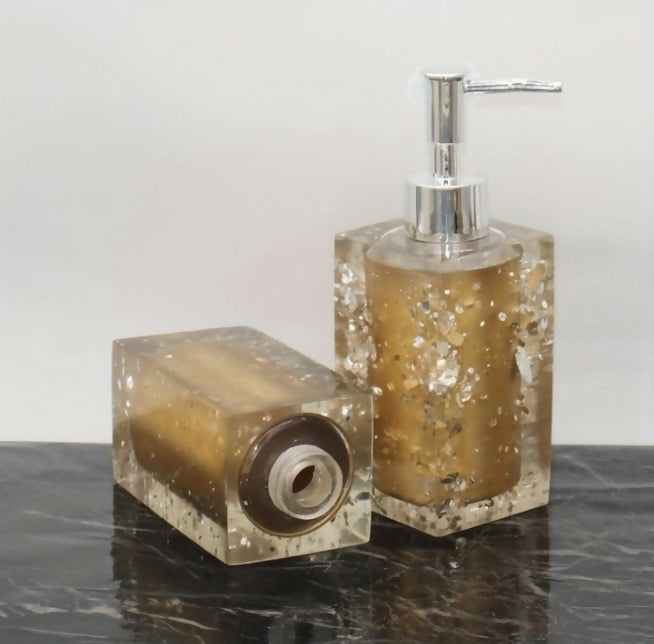 *280ml square resin sparkling soap dispenser