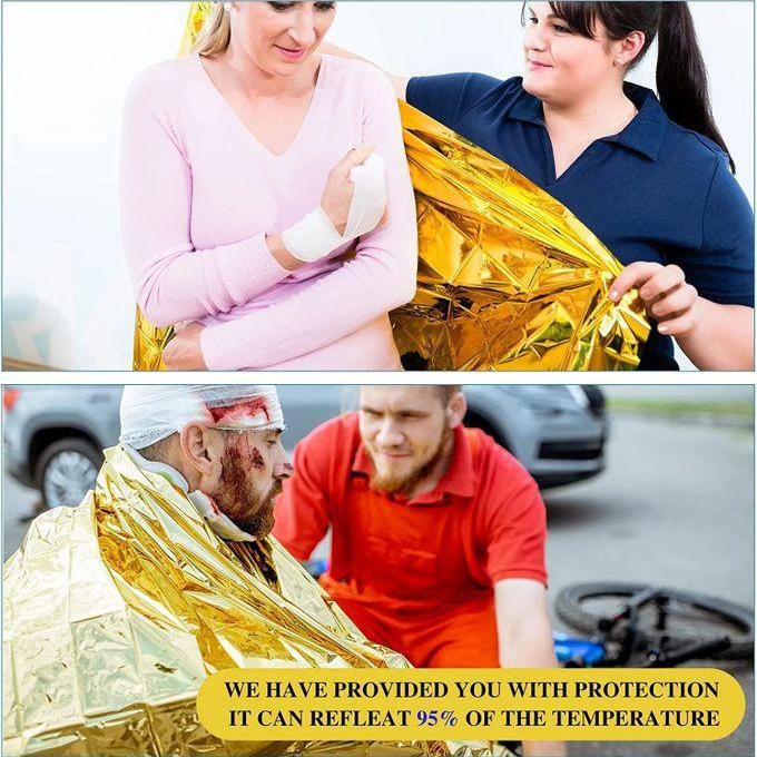 1Pc Waterproof First Aid Foil Emergency Thermal Blankets Space Keep Warm Blanket Kit, Camping, Auto