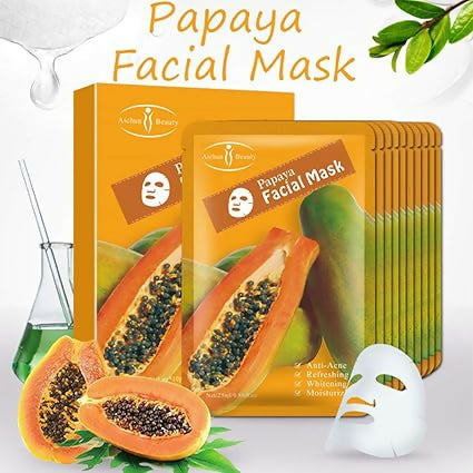 Aichun Beauty 10Pcs Papaya Facial Mask