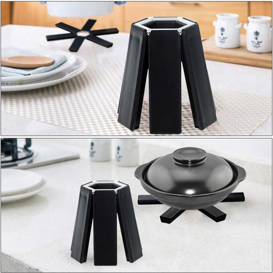 Folding Pot Mat Silicone Heat Insulation Pad Foldable Trivets Table Anti-hot Non-slip Resistant Cushion Placemat Pot Holder