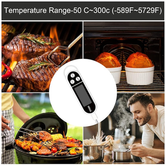 Food Grade Digital Thermometer, Digital Meat Food Thermometer, Instant Read Cooking Thermometer with LCD Screen