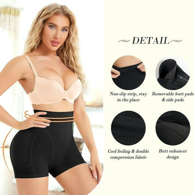 Women Shapewear Padded Underwear Waist Slimmer Butt Lifter Control Panties Hip Enhancer Mid Thigh Shorts Sexy Modeling Seamless Butt Lifter