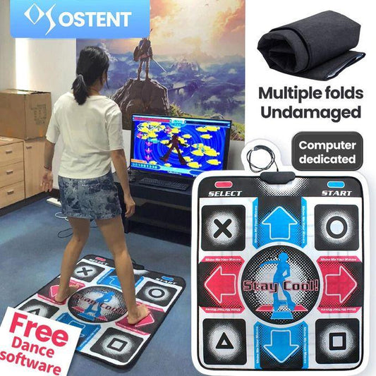 USB Non-Slip PC Video Arcade Dancing Mat Dance Pads, Motion Sensing Game Mat, Step Dance Gaming Blanket