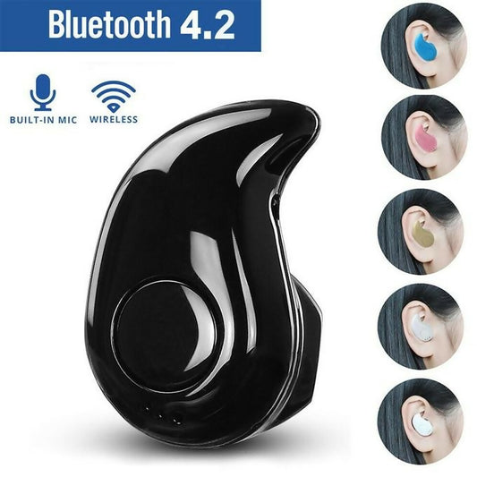 Mini Wireless Bluetooth Stereo Earphone Headphone - Black