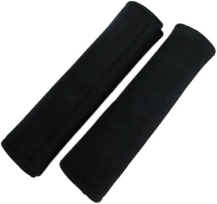 Kmt 2Pcs Soft Shoulder Pads Black Plain Universal Fit Seatbelt