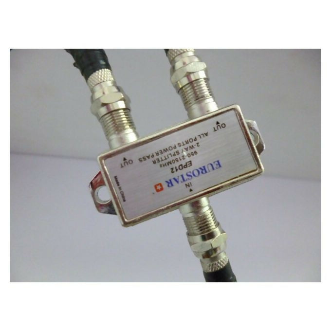 Eurostar 2-Way Coaxial Cable Splitter