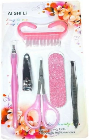 6Pcs Manicure & Pedicure Kit Assorted Colours