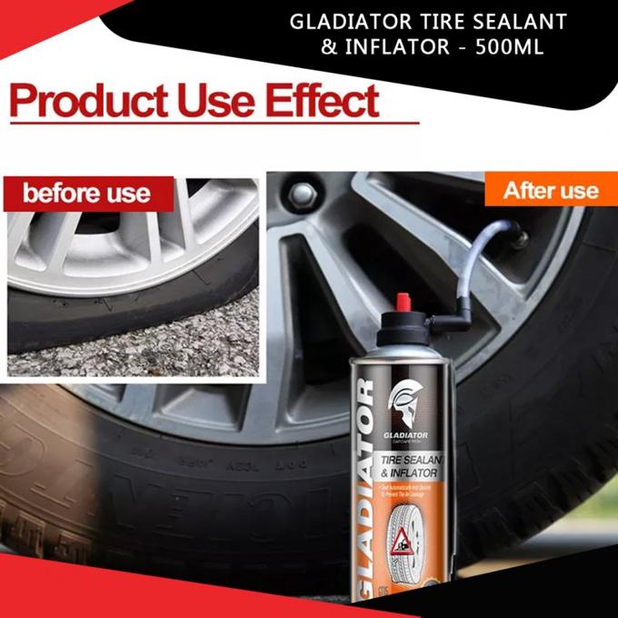 Gladiator Tire Sealant & Inflator 450ml - Emergency Flat Tyre Puncture - For All cars Vehicles, Trucks, Motorcycles and Bicycles