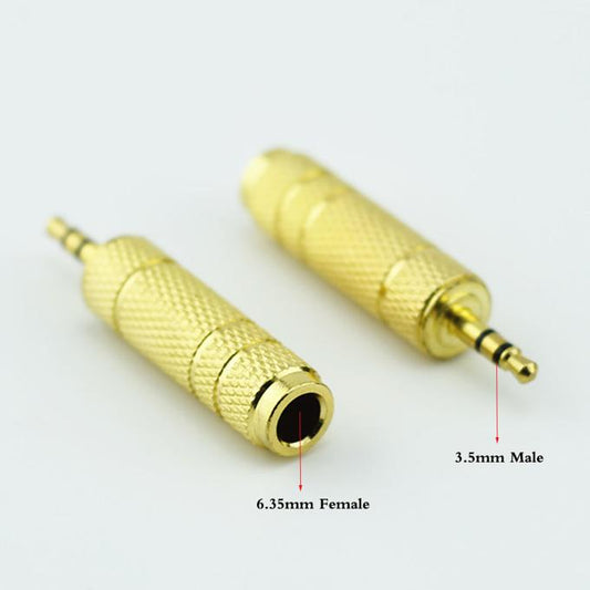 Gold Plated 3.5mm Male to 6.5 mm Female Adapter for Mobile Phone PC Jack Stereo Speaker Audio