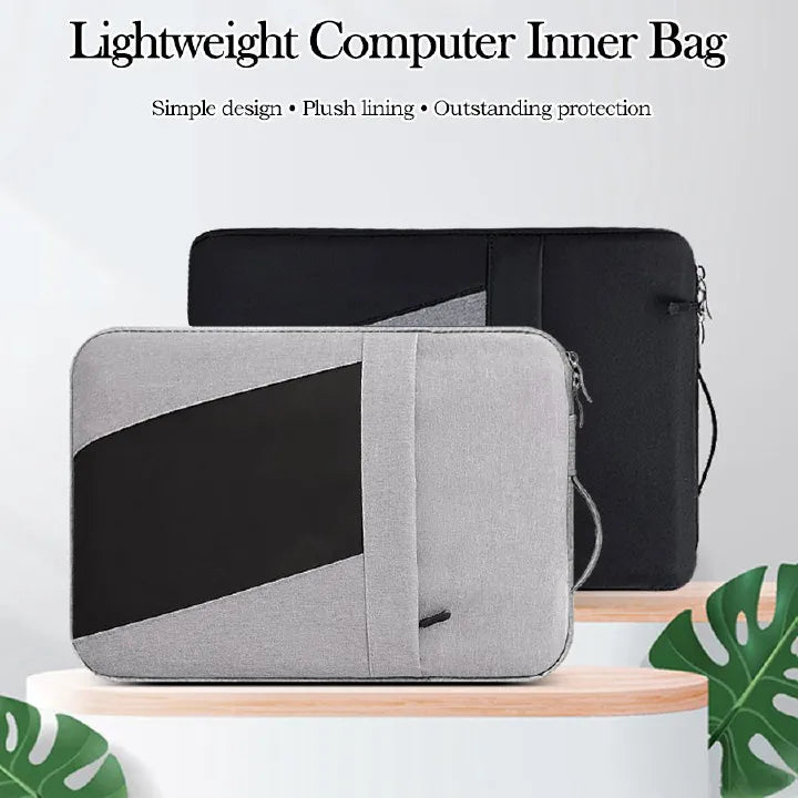 15.6-inch Portable Waterproof Laptop Sleeve: Multi-Layer Protective Liner Bag for Apple & iPad, Gray