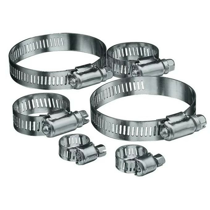 6 Piece Assorted Size Steel Hose Clamps Perfect for Auto and Home Repairs