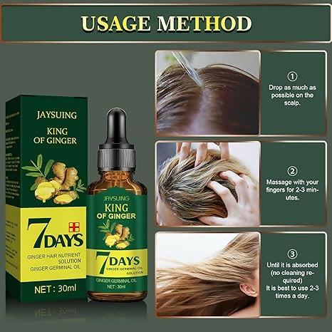 7 Day Hair Growth Oil with Ginger