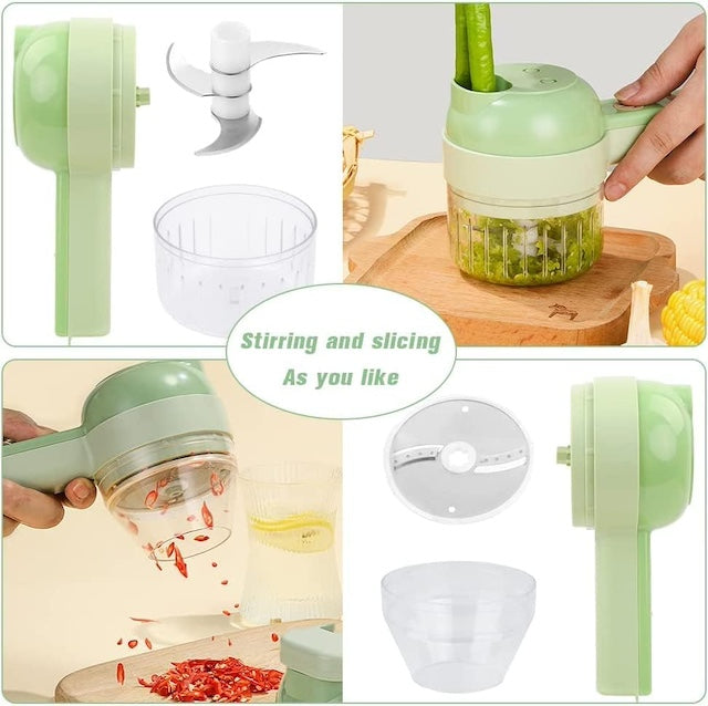 4 In 1 Handheld Electric Vegetable Cutter Set Slicer Multifunctional NairoMarket