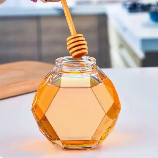 200ml Glass Honey Jar with Wooden Dipper