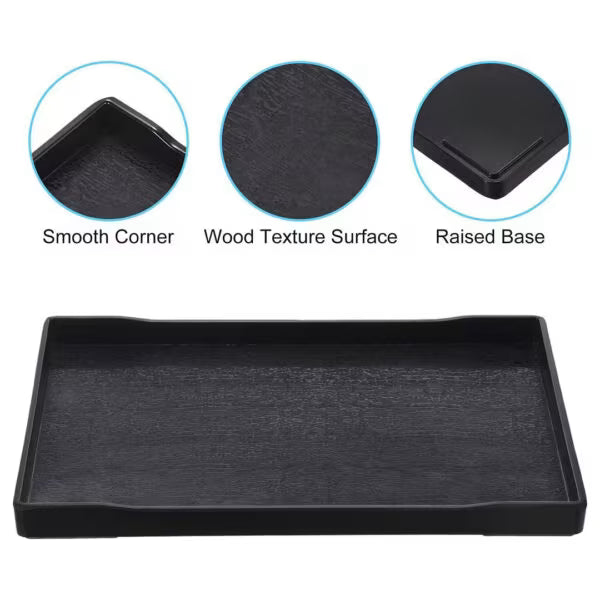 Modern Wood-Effect Serving Trays – Black & White