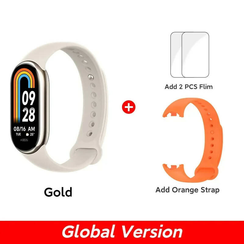 Global Version Xiaomi Smart Band 8 Blood Oxygen Monitor 1.62'' AMOLED Screen 16 Days Battery Life