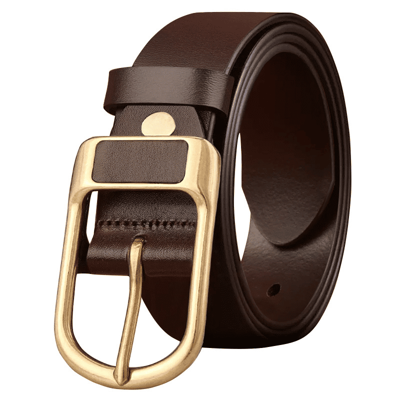 Durable Men's Vintage PU Leather Business Casual Belt with Adjustable Needle Buckle