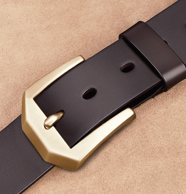 Durable Men's Vintage PU Leather Business Casual Belt with Adjustable Needle Buckle