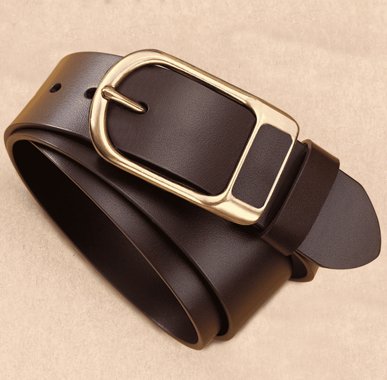 Durable Men's Vintage PU Leather Business Casual Belt with Adjustable Needle Buckle