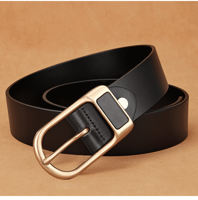Durable Men's Vintage PU Leather Business Casual Belt with Adjustable Needle Buckle
