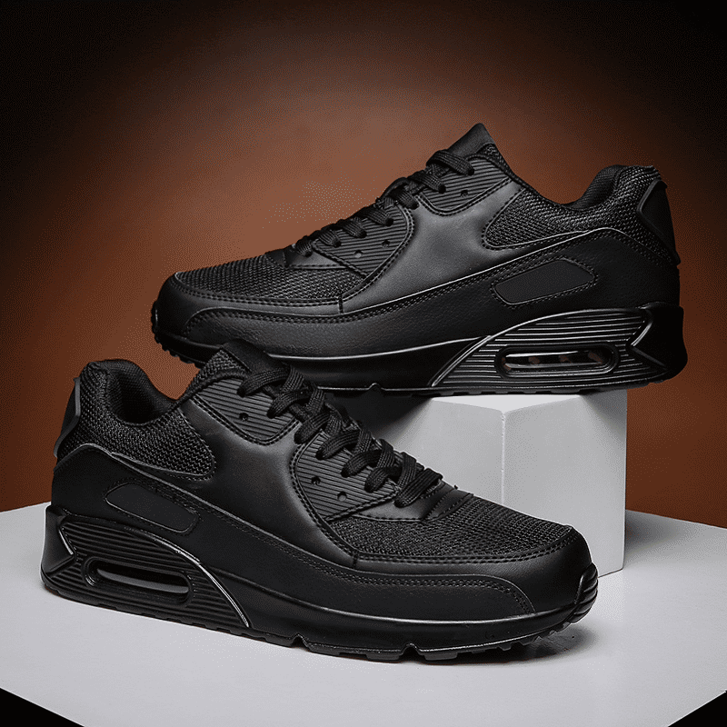 Men's Air Cushion Running Shoes: Breathable Mesh, Casual Lace-up, Sport Trainers