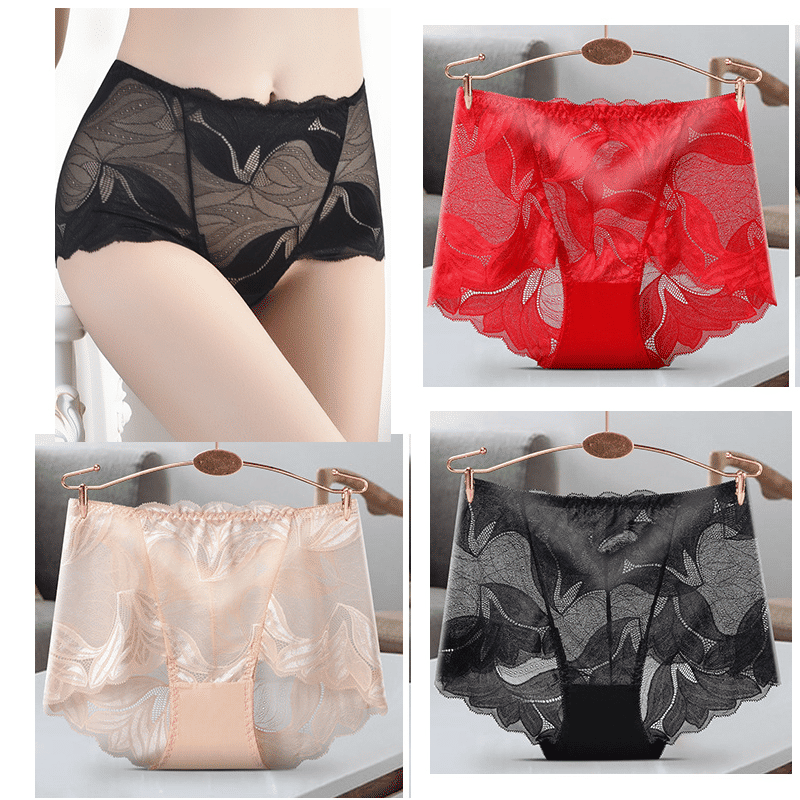 3-Pack High-Waist Lace Tummy Control Panties for Women: Comfort & Style